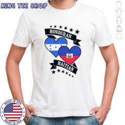 Honduran vs Haitian heart flags shirt
