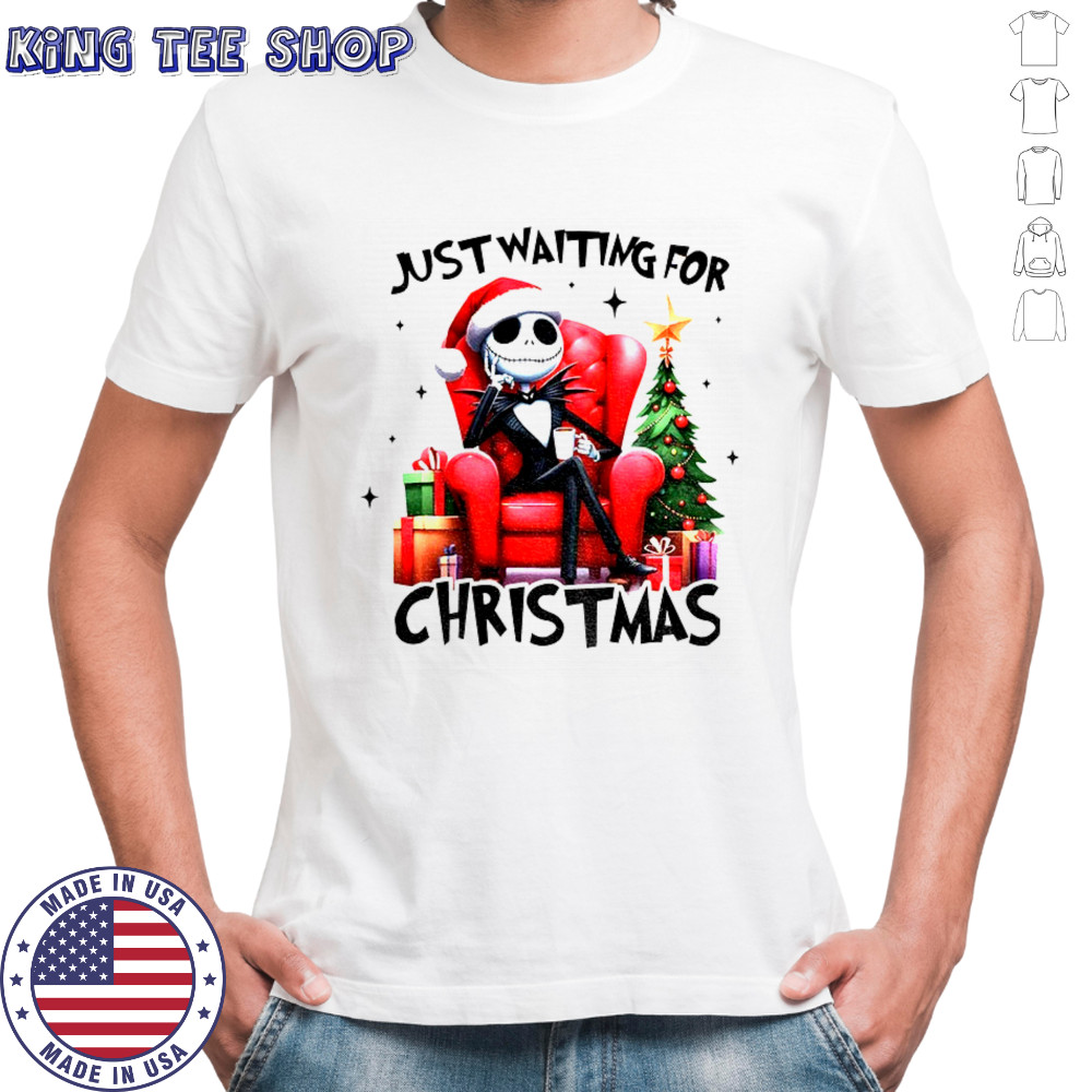 Jack Skellington just waiting for Christmas 2025 shirt