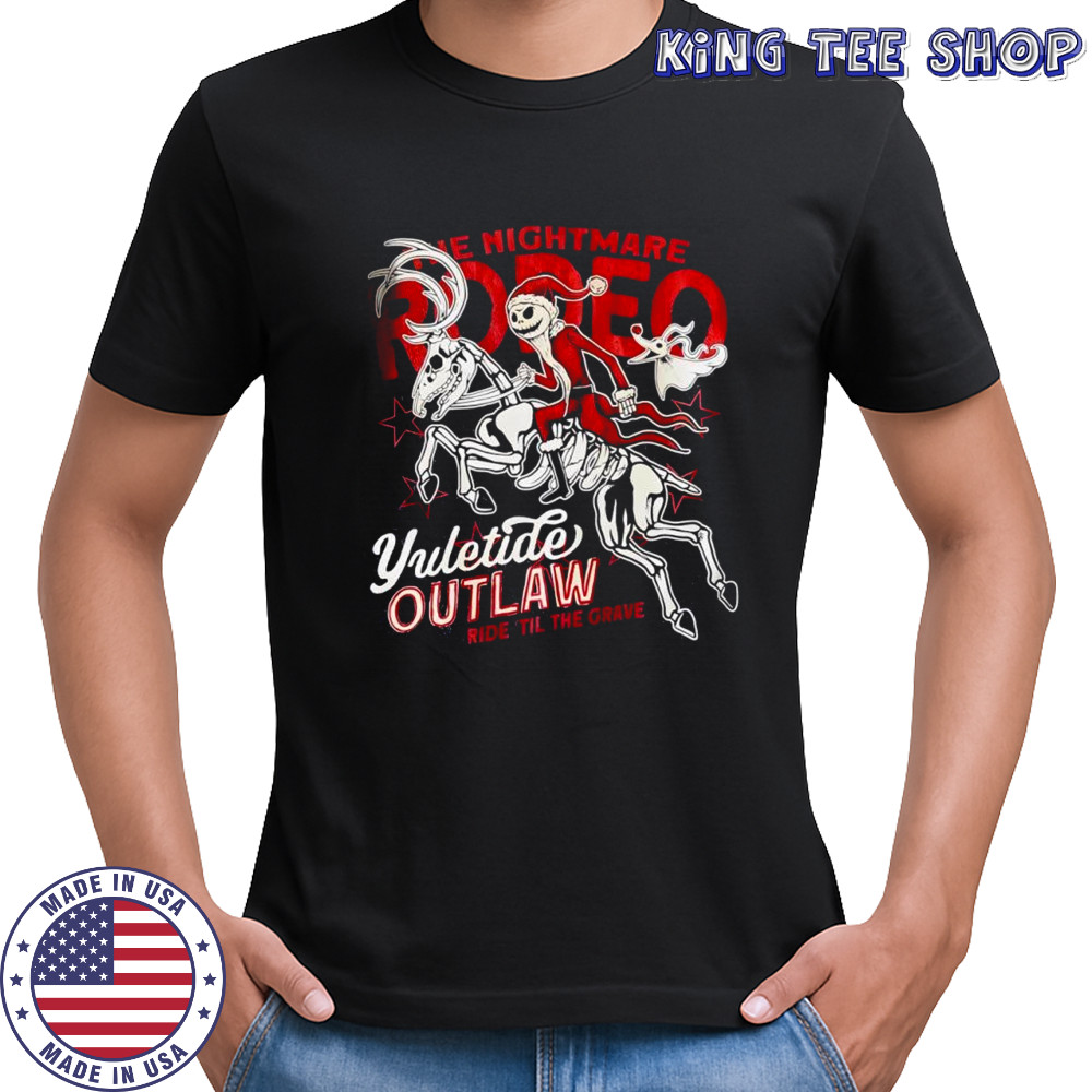 Jack Skellington the nightmare before christmas yuletide outlaw ride til the grave shirt