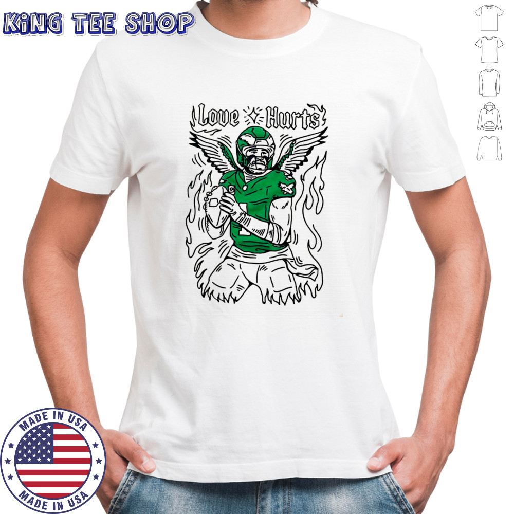 Jalen Hurts Philadelphia Eagles fooball love hurts shirt