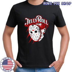 Jelly Roll Red and Black Crystal Dye Jason shirt