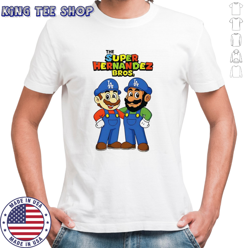 Kiké Hernández Los Angeles Dodgers baseball the Super Hernandez Bros shirt