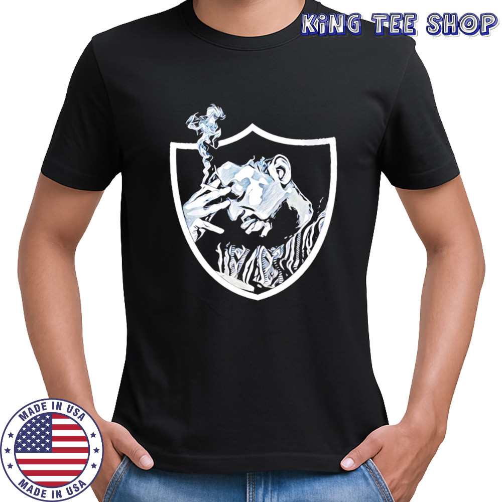Las Vegas Raiders smoking logo style shirt