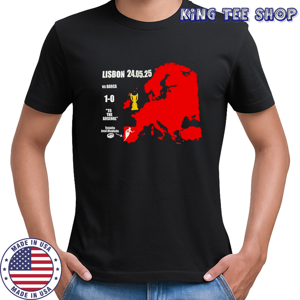 Lisbon vs Barcelona we went to Lisbon from North London shirt