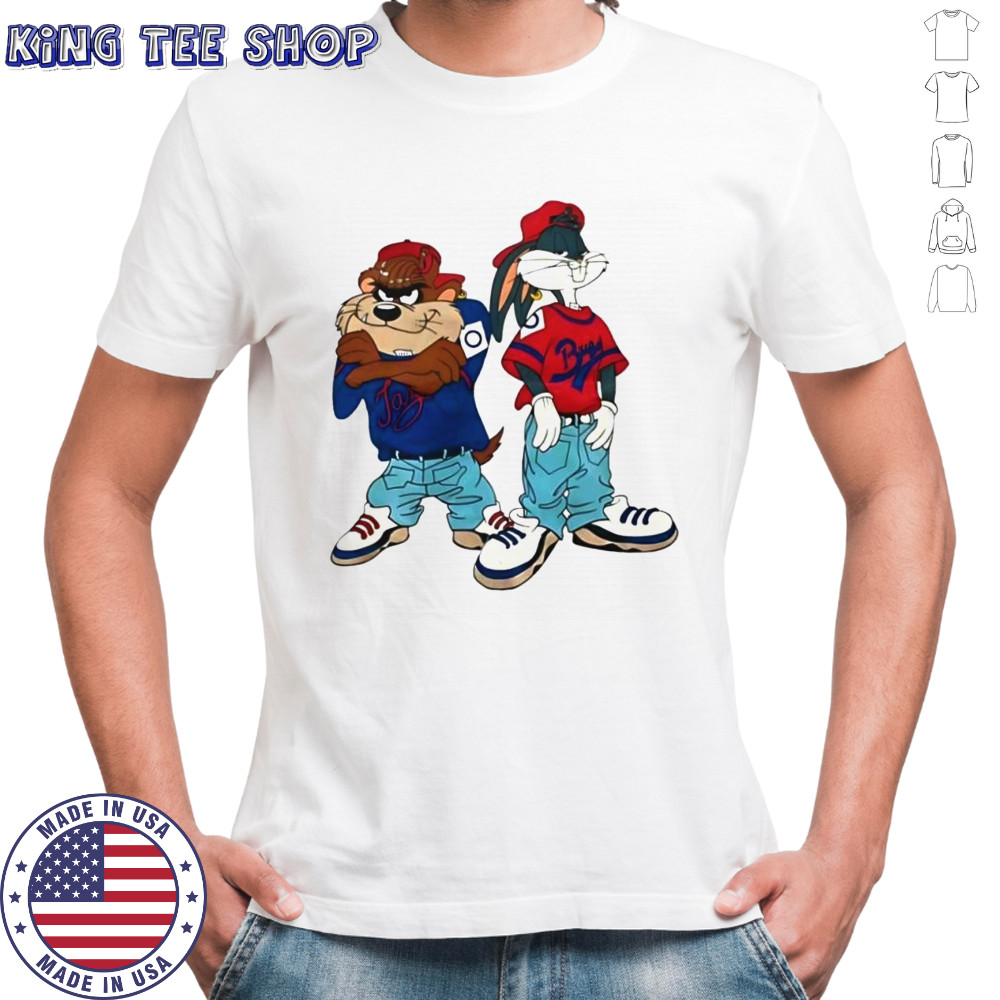 Looney Tunes Bugs Bunny and Tasmanian Devil hip-hop cartoon shirt