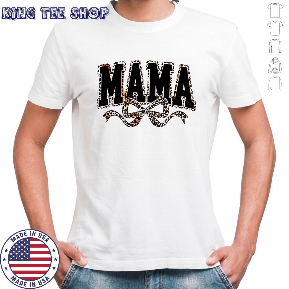 Mama Leopard Coquette Bow shirt