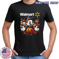 Mickey Mouse vs Walmart Halloween wizard skulls pumpkin shirt