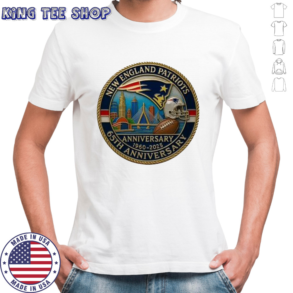 New England Patriots 65Th Anniversary Commemorative 1960-2025 Shirt