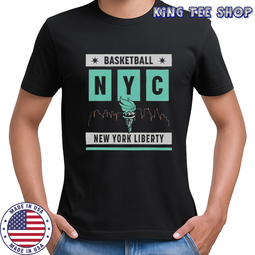 New York Liberty Basketball Skyline T-Shirt