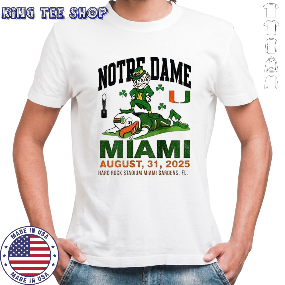 Notre Dame Knockout Miami Hurricanes 27-24 2025 Gameday shirt