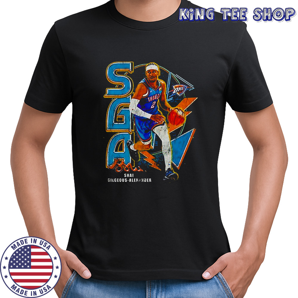 Oklahoma City Thunders Gilgeous Alexander Shai MVP graphic vintage Double-Sided T-shirt