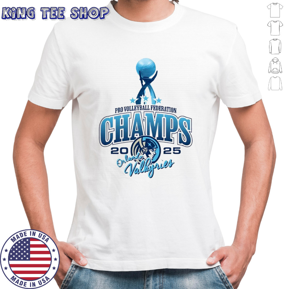 Orlando Valkyries Pro Volleyball Federation’s 2025 champions poster shirt