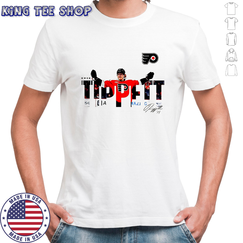 Owen Tippett Philadelphia Flyers NHL logo signature shirt
