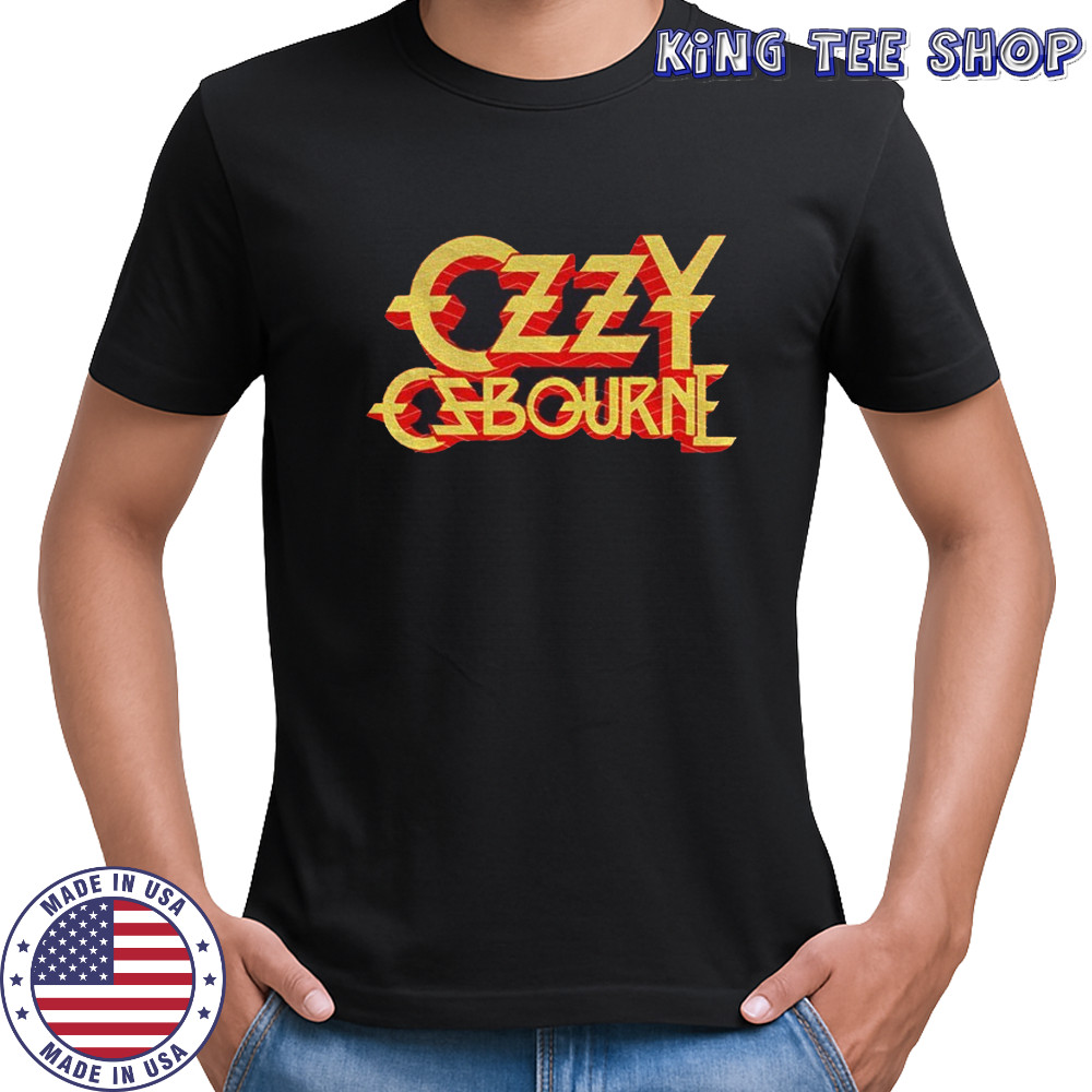 Ozzy Osbourne logo tribute RIP 1948–2025 text shirt