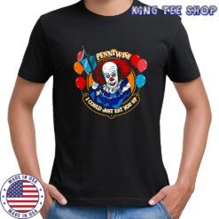 Pennywise clown IT character I could just eat for up balloon Halloween shirt