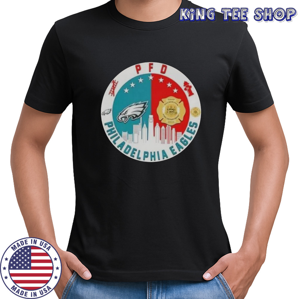 PFD Philadelphia Eagles Football Skyline T-Shirt