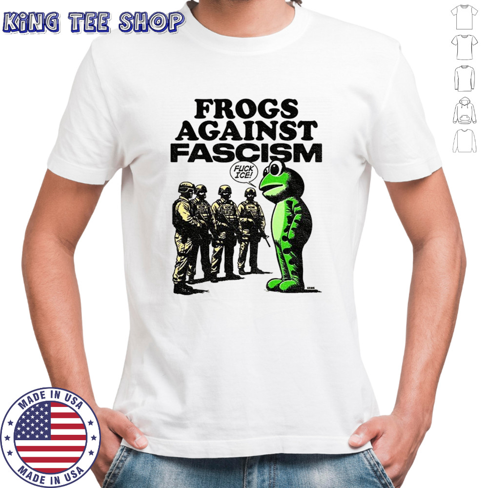 Portland frog frogs against fascism fuck ICE shirt