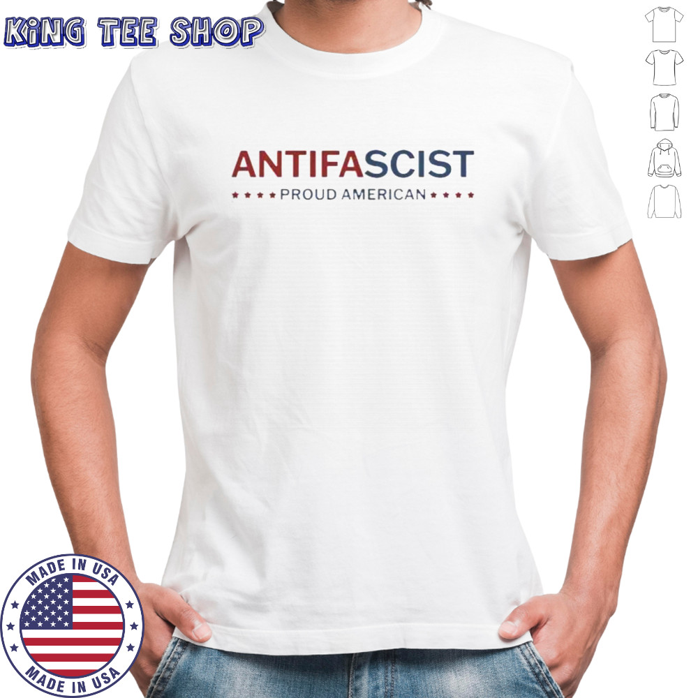 Proud American Antifa Antifascist Proud American T-Shirt