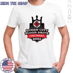 Queen City blood drive Cincinnati 2025 logo shirt