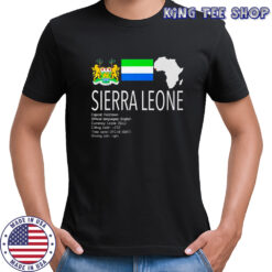 Sierra Leone logo flag and map shirt