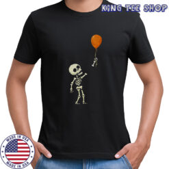 Skeleton and a balloon float away Halloween shirt