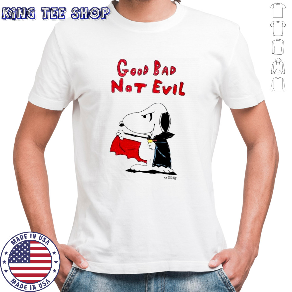 Snoopy good bad not evil shirt