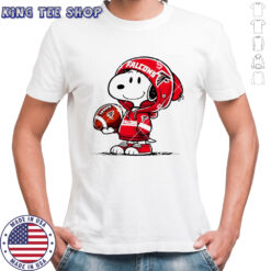 Snoopy wears Atlanta Falcons hoodie logo shirt