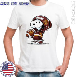 Snoopy wears Washington Commanders hoodie logo shirt