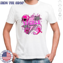 Tackle Cancer Pink Football Cheer Breast Cancer Awareness shirt