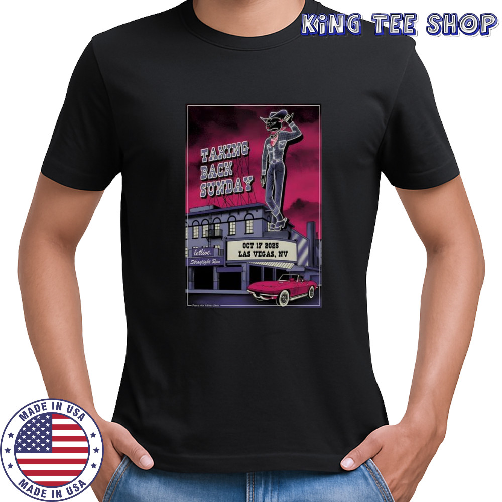 Taking Back Sunday Oct 17 2025 Las Vegas NV poster shirt