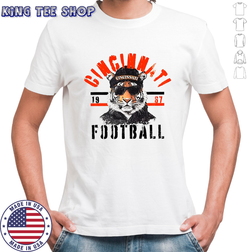 Tiger Cincinnati Bengal Football NFL 1967 logo shirt
