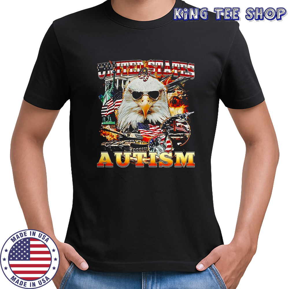 United States of Autism symbol of America flag shirt
