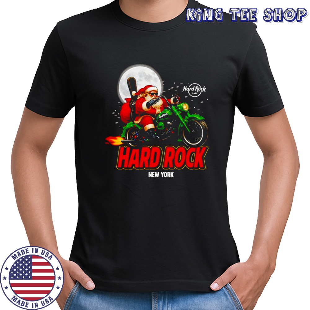Biker Lights Santa Hard Rock Cafe shirt