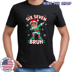 Dabbing Elf Six Seven Bruh Christmas Shirt