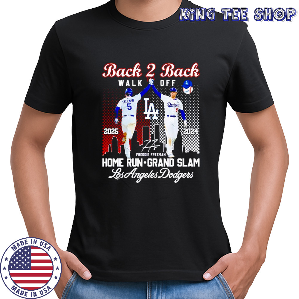 Freddie Freeman back to back walk off home run grand slam Los Angeles Dodgers shirt