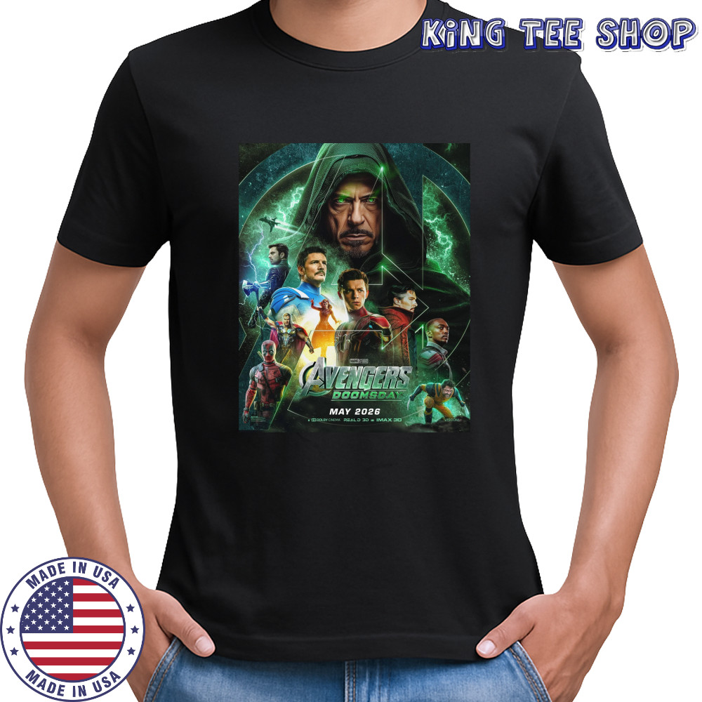 Marvel Studios Avengers Doomsday In Theaters On May 2026 Fanmade T-Shirt Marvel Studios Avengers Doomsday In Theaters On May 2026 Fanmade T-Shirt
