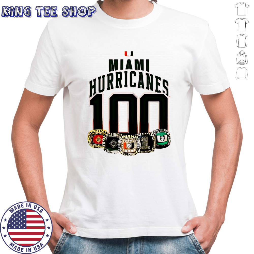 Miami Hurricanes 100 Ring shirt