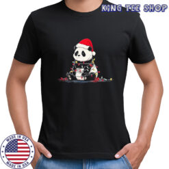 Panda Christmas Graphics Animal Lights Lover shirt