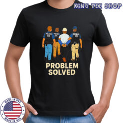 Problem Solved Police Ice construction graphic shirt