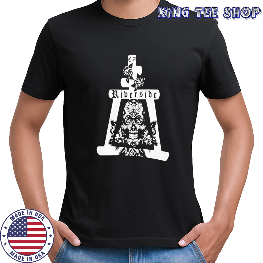 Riverside California Mission Bell Skull Shirt Riverside California Mission Bell Skull Shirt