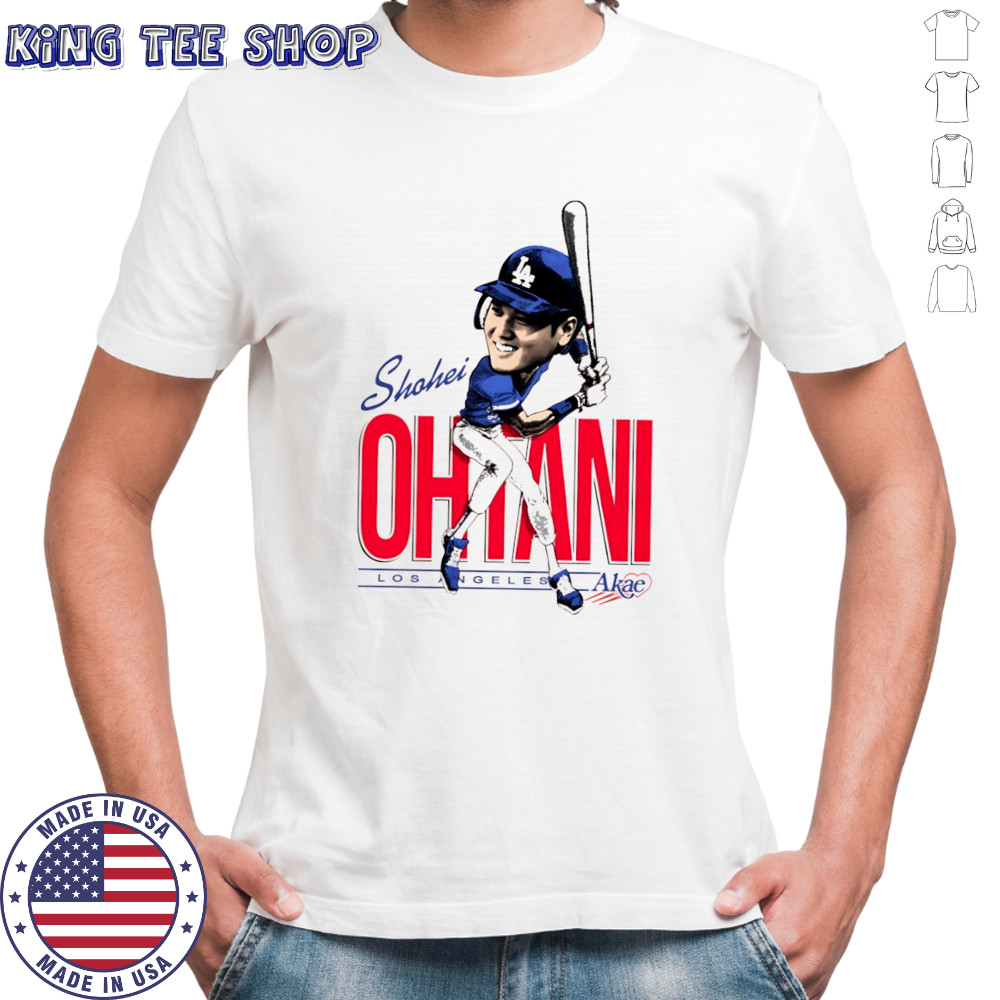 Shohei Ohtani Los Angeles Dodgers baseball caricature shirt
