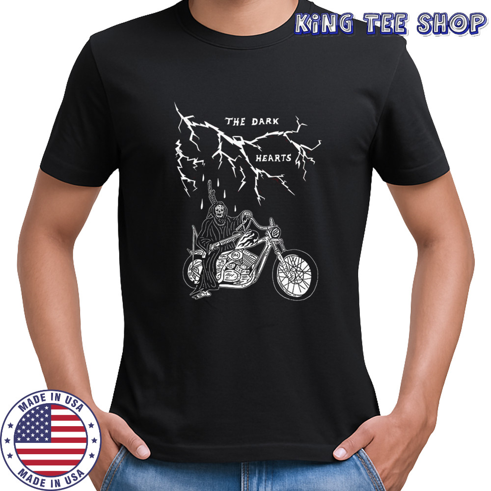 The dark hearts Motorcycle Death lighting burning shirt