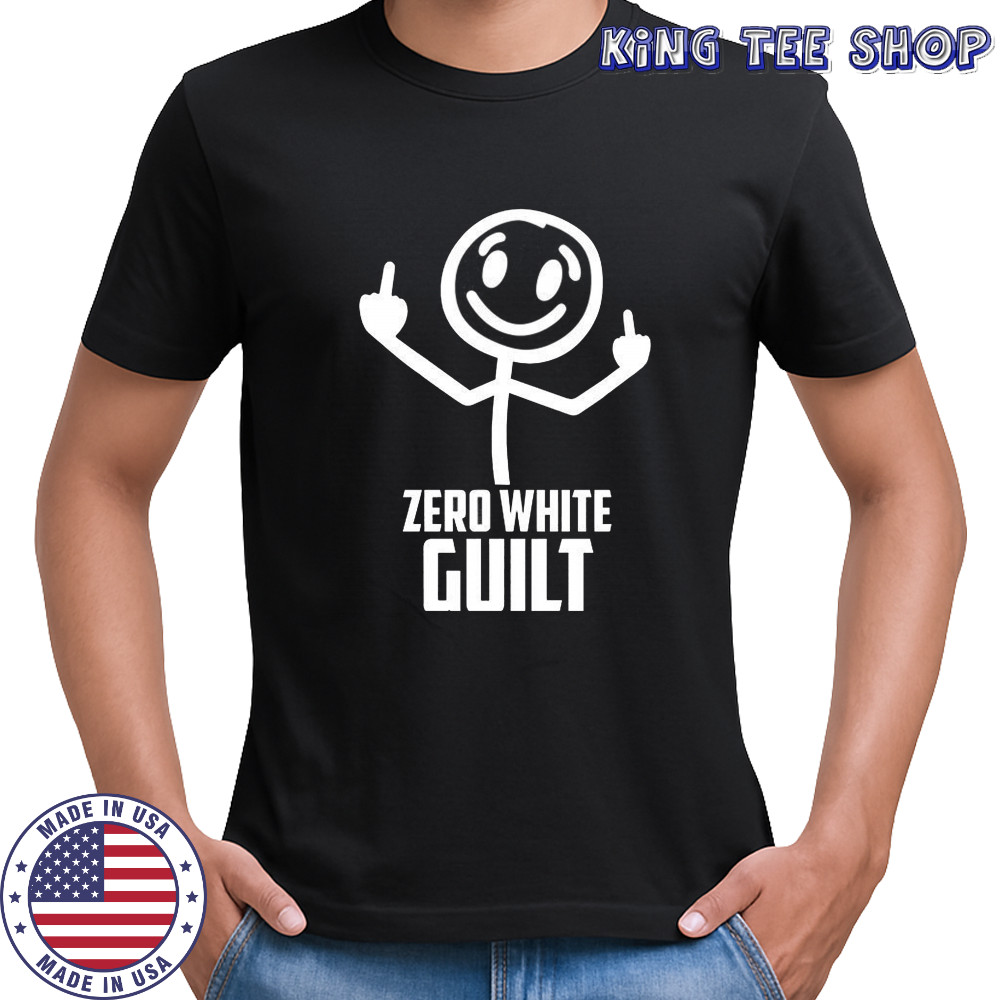 Zero white guilt caricature stickman shirt