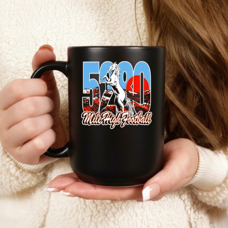 5280 Mile High Blaze Football_Ceramic Mug