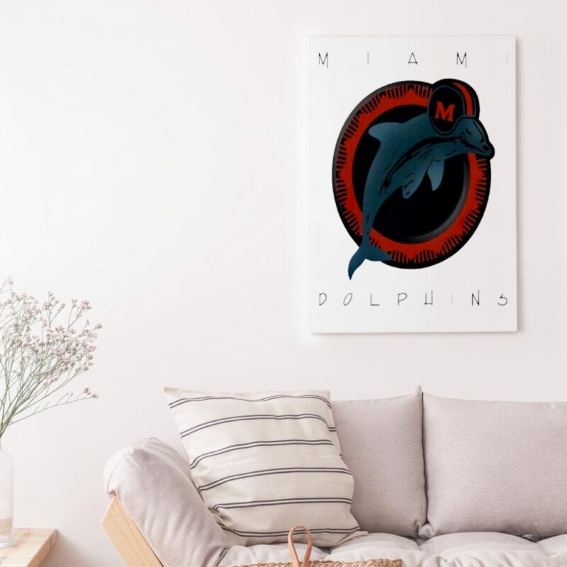 80s Miami Dolphins NFL Logo_Canvas
