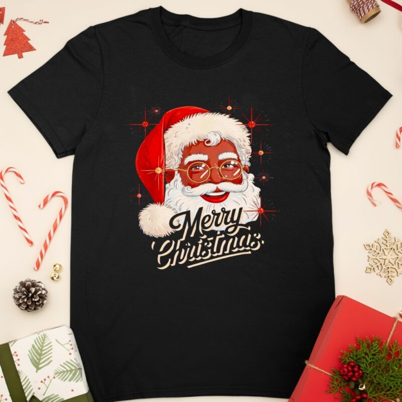 African American Santa Christmas Black Xmas_Classic T-Shirt
