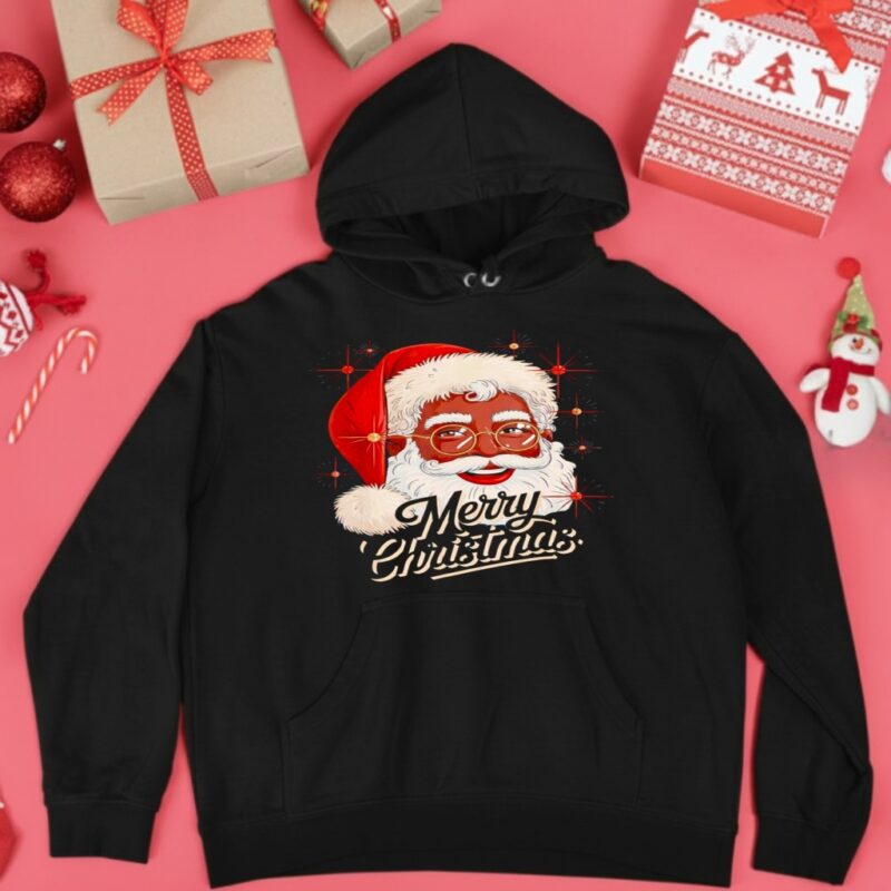 African American Santa Christmas Black Xmas_Hoodie