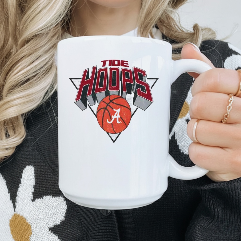 Alabama Crimson Retro Tide Hoops Logo Shirt