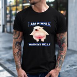 I am Pibble Dog Puppy Wash Clean My Belly Funny Meme shirt