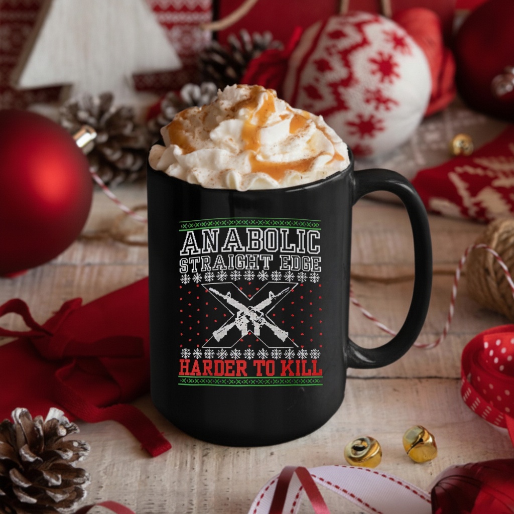 Anabolic Straight Edge Harder to Kill ugly Christmas shirt